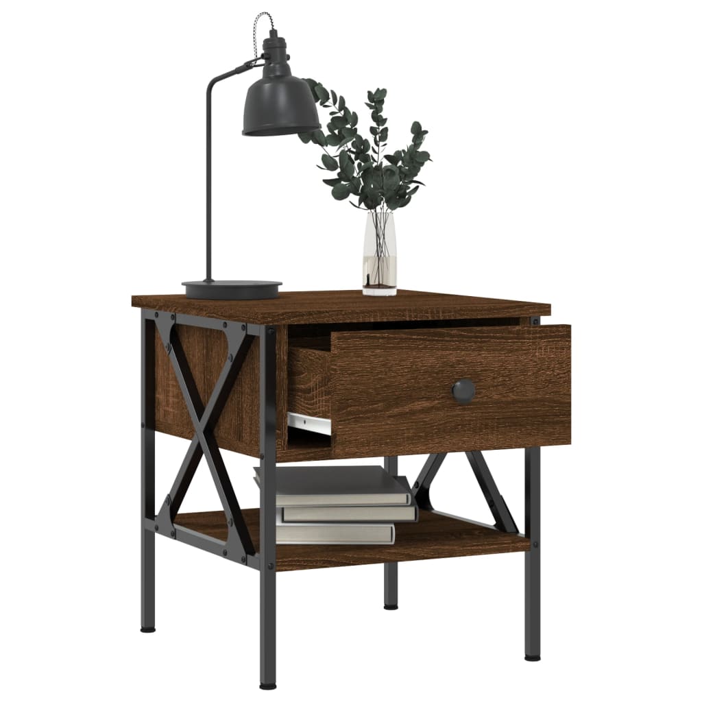 Tables de chevet 2 pcs chêne marron 40x42x45 cm bois ingénierie - XIOS