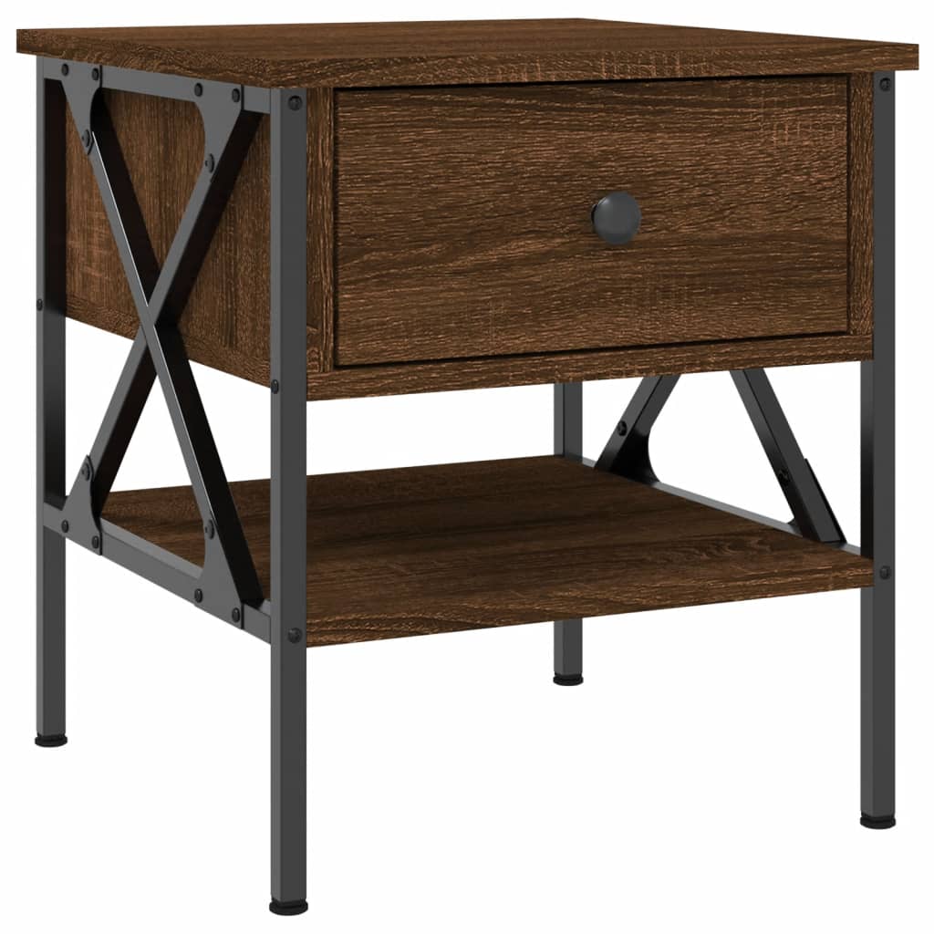 Tables de chevet 2 pcs chêne marron 40x42x45 cm bois ingénierie - XIOS