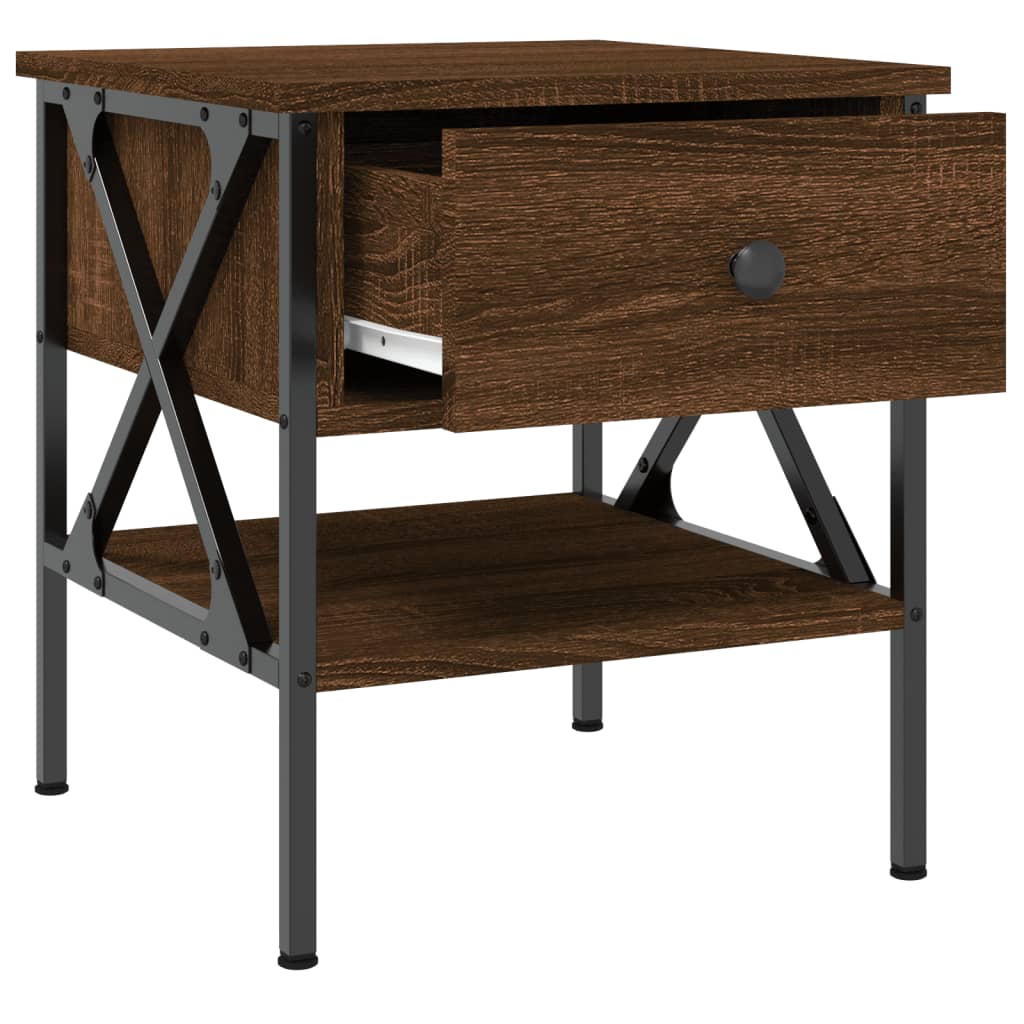 Tables de chevet 2 pcs chêne marron 40x42x45 cm bois ingénierie - XIOS