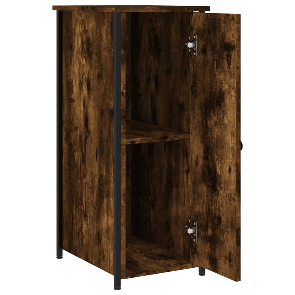 Tables de chevet 2 pcs chêne fumé 32x42x80 cm bois d'ingénierie - XIOS