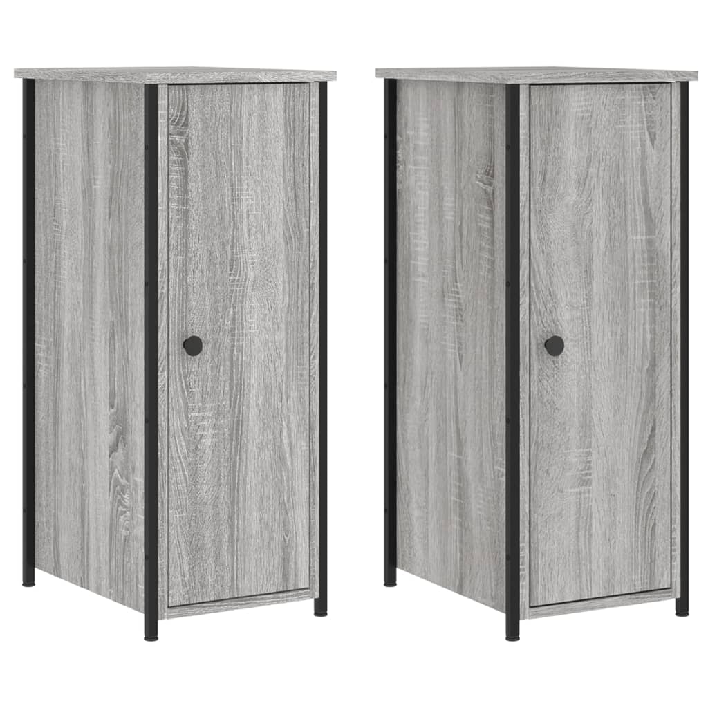 Tables de chevet 2 pcs sonoma gris 32x42x80cm bois d'ingénierie - XIOS