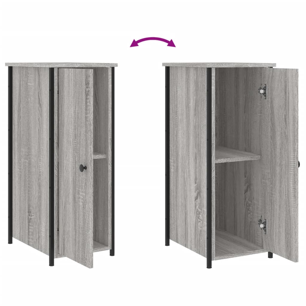 Tables de chevet 2 pcs sonoma gris 32x42x80cm bois d'ingénierie - XIOS