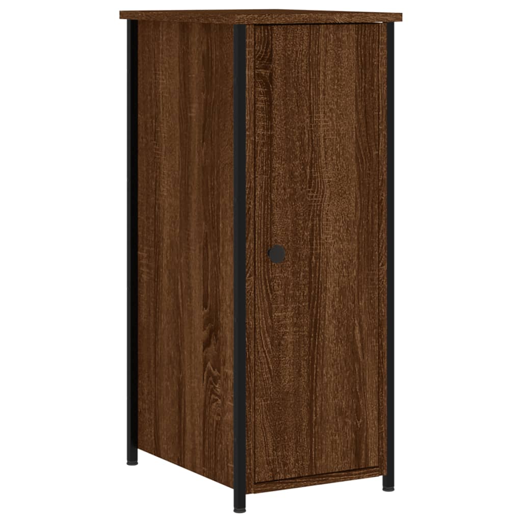 Table de chevet chêne marron 32x42x80 cm bois d'ingénierie - XIOS