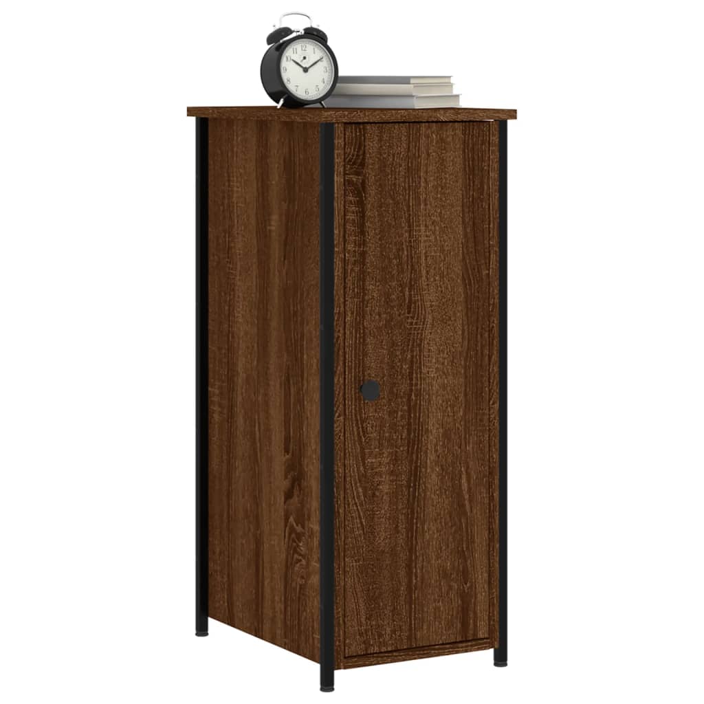Table de chevet chêne marron 32x42x80 cm bois d'ingénierie - XIOS
