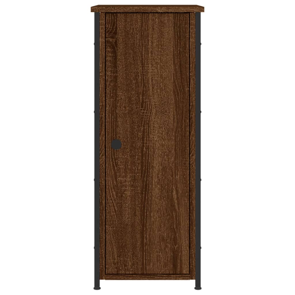 Table de chevet chêne marron 32x42x80 cm bois d'ingénierie - XIOS