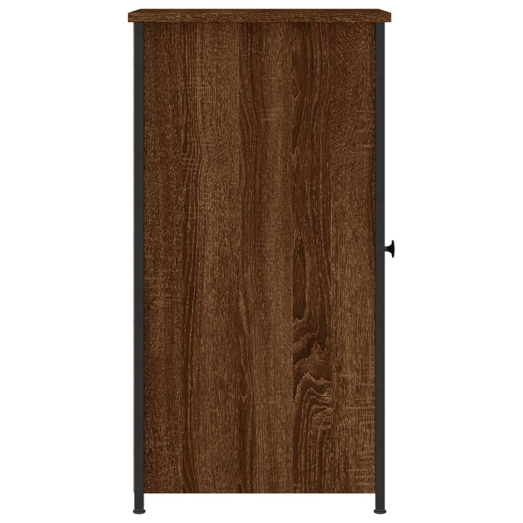 Table de chevet chêne marron 32x42x80 cm bois d'ingénierie - XIOS