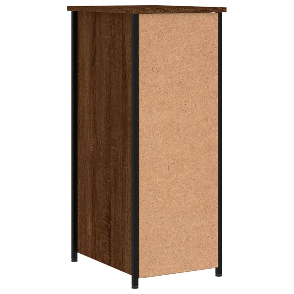 Table de chevet chêne marron 32x42x80 cm bois d'ingénierie - XIOS