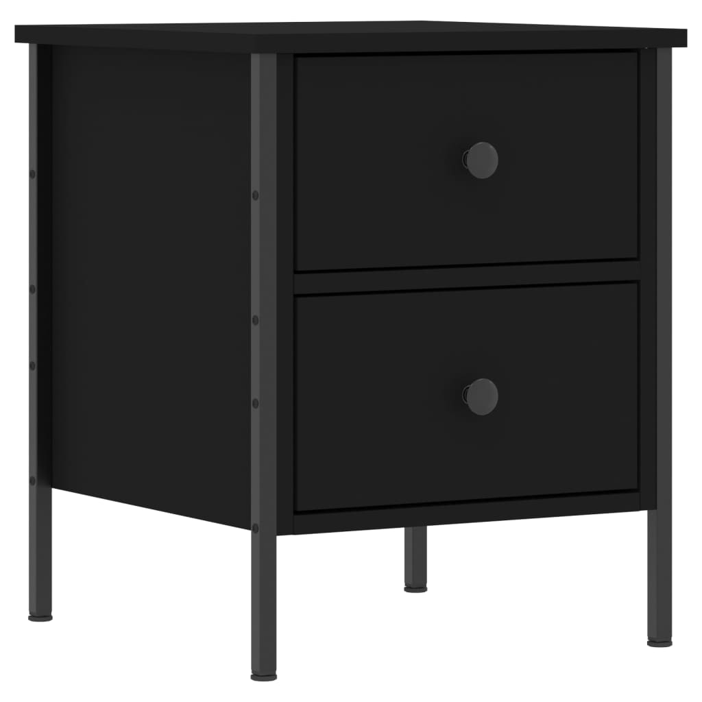 Table de chevet noir 40x42x50 cm bois d’ingénierie - XIOS