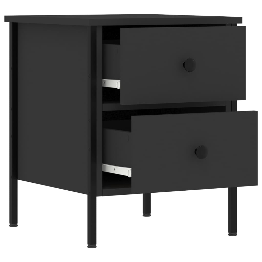 Tables de chevet 2 pcs noir 40x42x50 cm bois d’ingénierie - XIOS