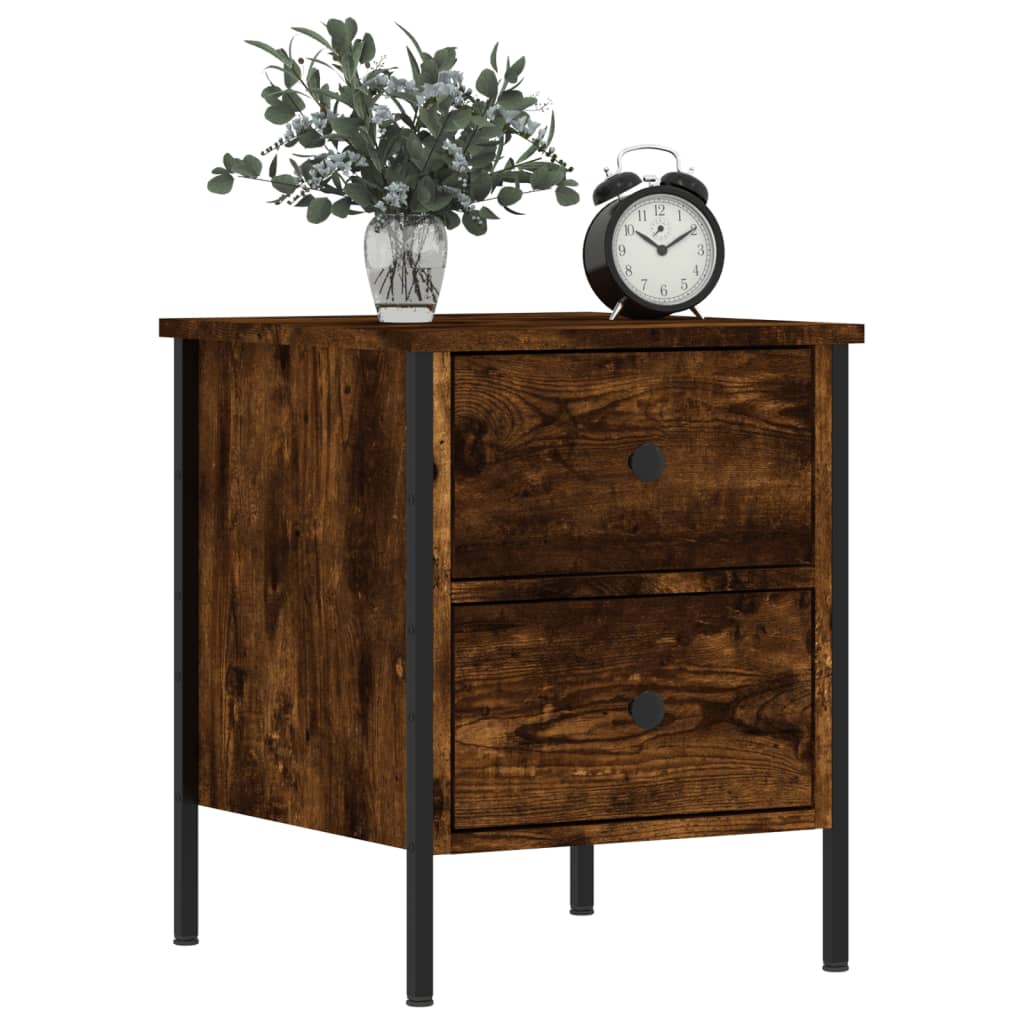 Tables de chevet 2 pcs chêne fumé 40x42x50 cm bois ingénierie - XIOS