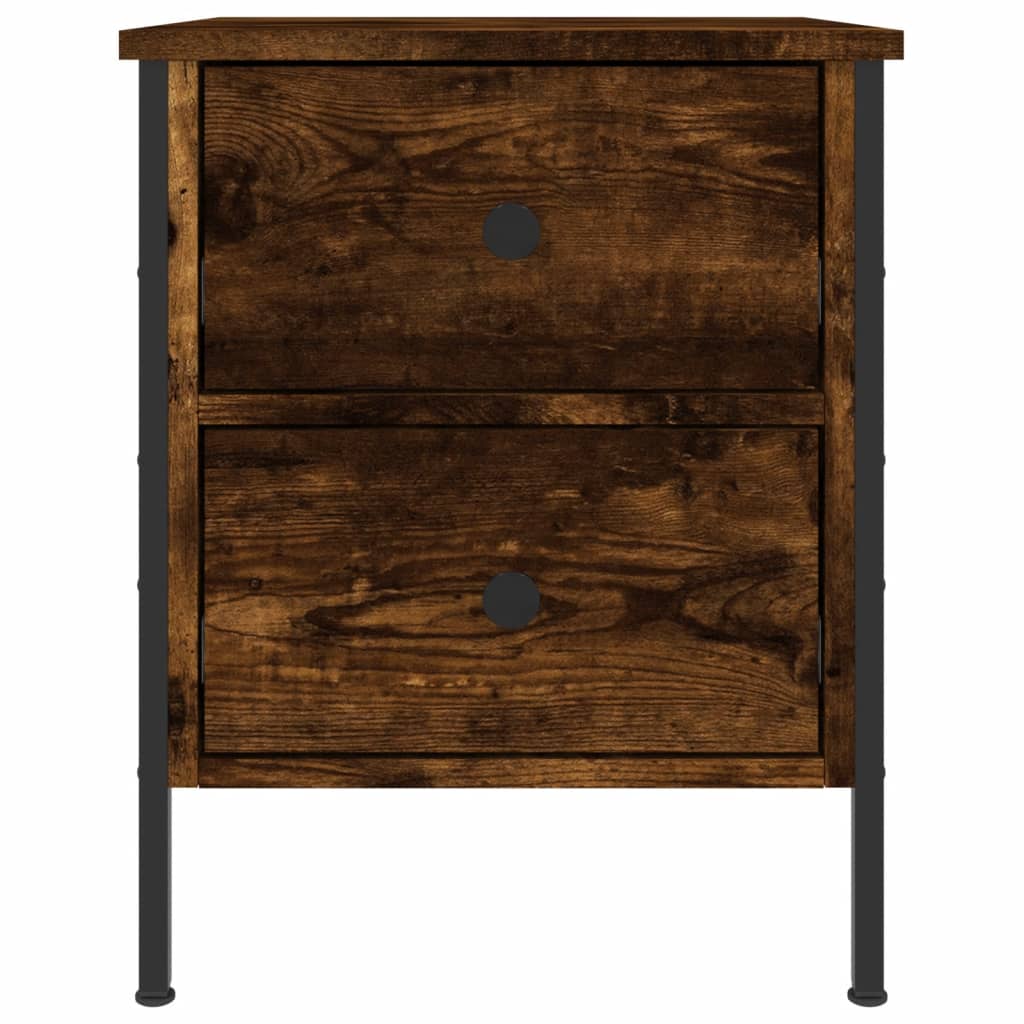 Tables de chevet 2 pcs chêne fumé 40x42x50 cm bois ingénierie - XIOS