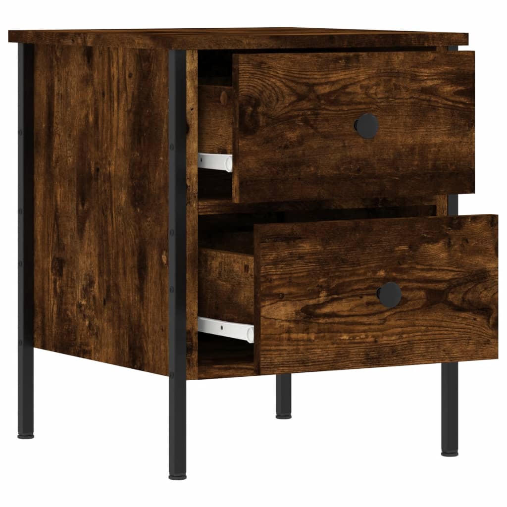 Tables de chevet 2 pcs chêne fumé 40x42x50 cm bois ingénierie - XIOS