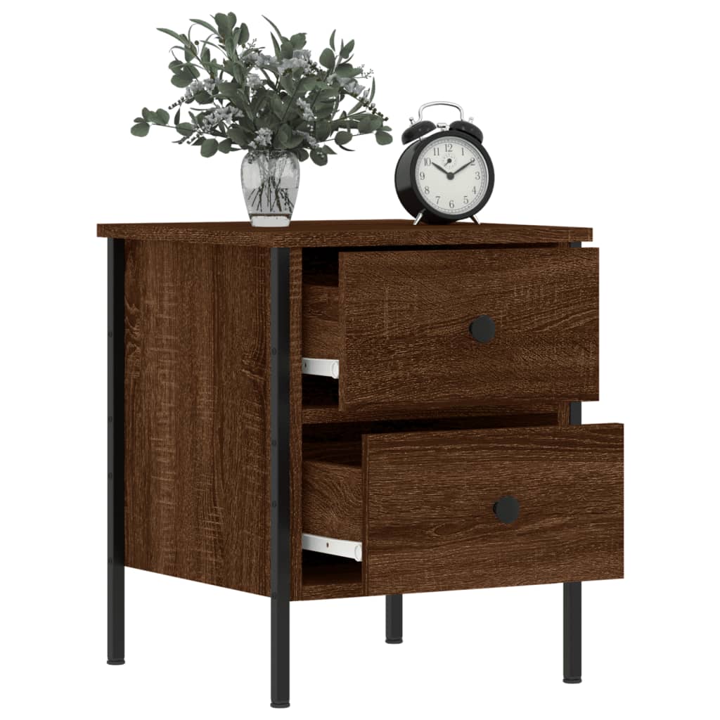Tables de chevet 2pcs chêne marron 40x42x50cm bois d'ingénierie - XIOS