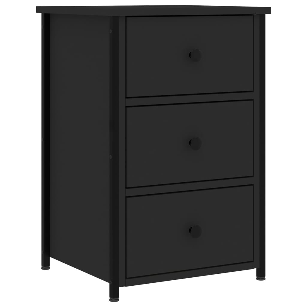 Tables de chevet 2 pcs noir 40x36x60 cm bois d’ingénierie - XIOS