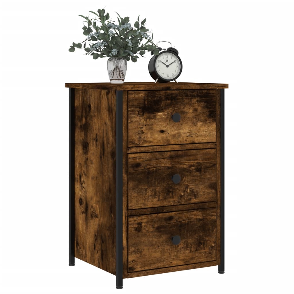 Tables de chevet 2 pcs chêne fumé 40x36x60 cm bois d’ingénierie - XIOS