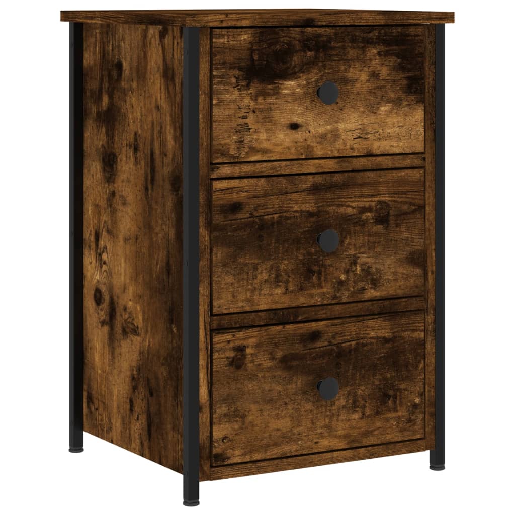 Tables de chevet 2 pcs chêne fumé 40x36x60 cm bois d’ingénierie - XIOS