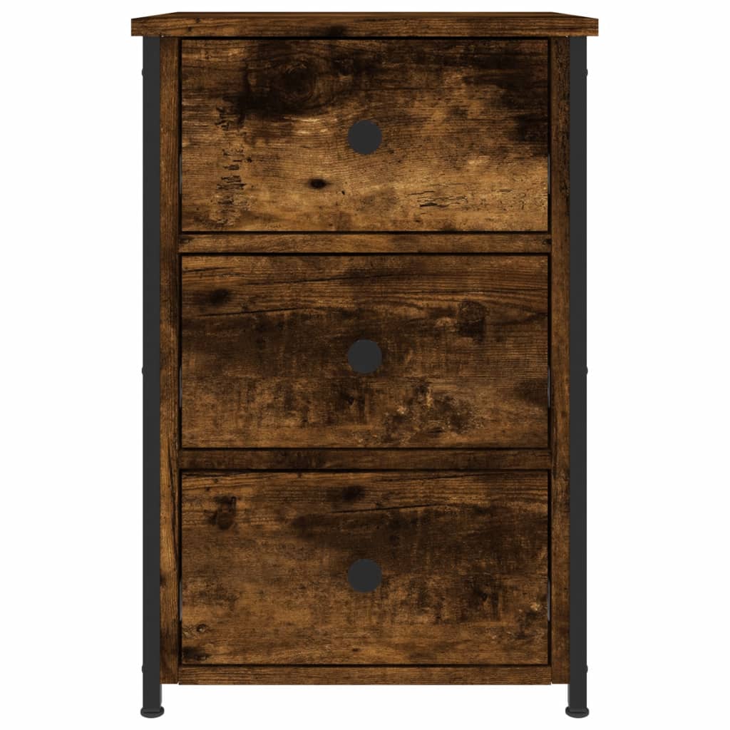 Tables de chevet 2 pcs chêne fumé 40x36x60 cm bois d’ingénierie - XIOS