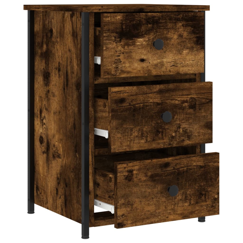 Tables de chevet 2 pcs chêne fumé 40x36x60 cm bois d’ingénierie - XIOS