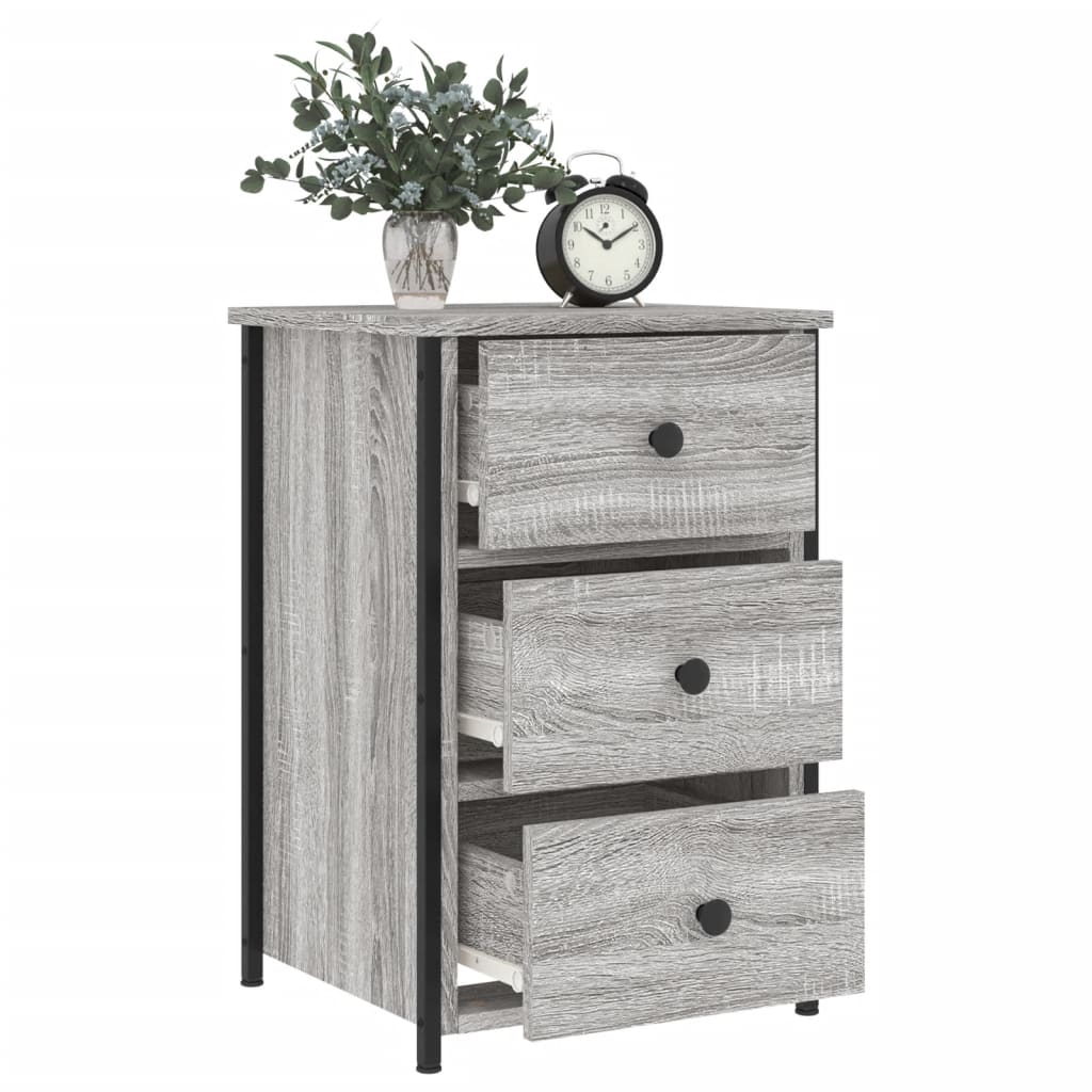 Table de chevet sonoma gris 40x36x60 cm bois d'ingénierie - XIOS