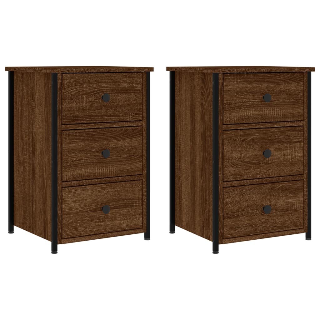 Tables de chevet 2pcs chêne marron 40x36x60cm Bois d'ingénierie - XIOS