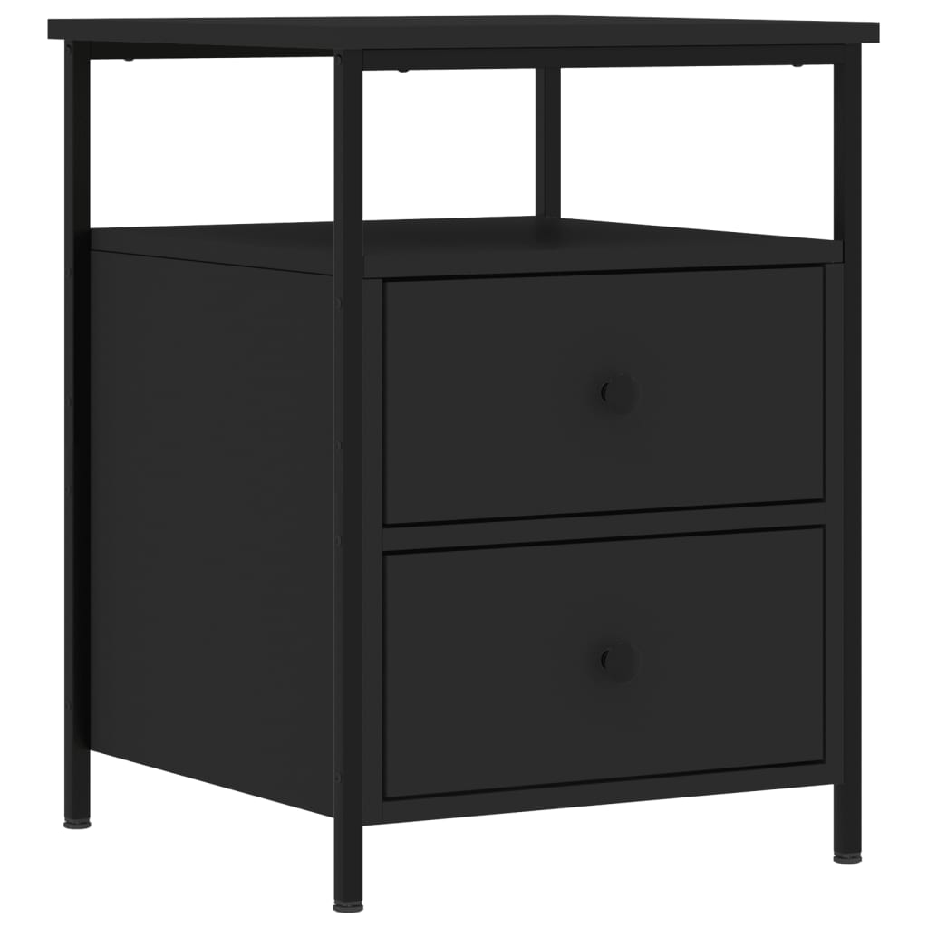 Table de chevet noir 44x45x60 cm bois d’ingénierie - XIOS