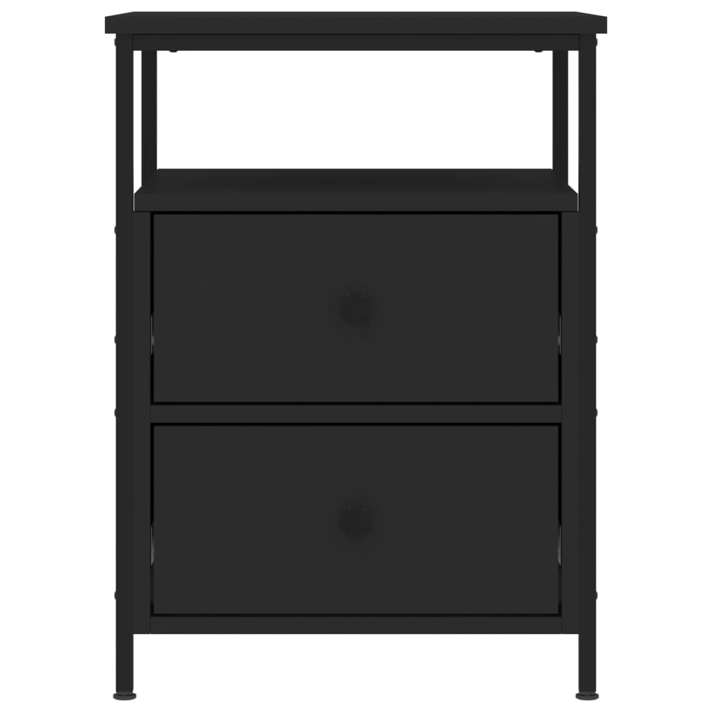 Table de chevet noir 44x45x60 cm bois d’ingénierie - XIOS