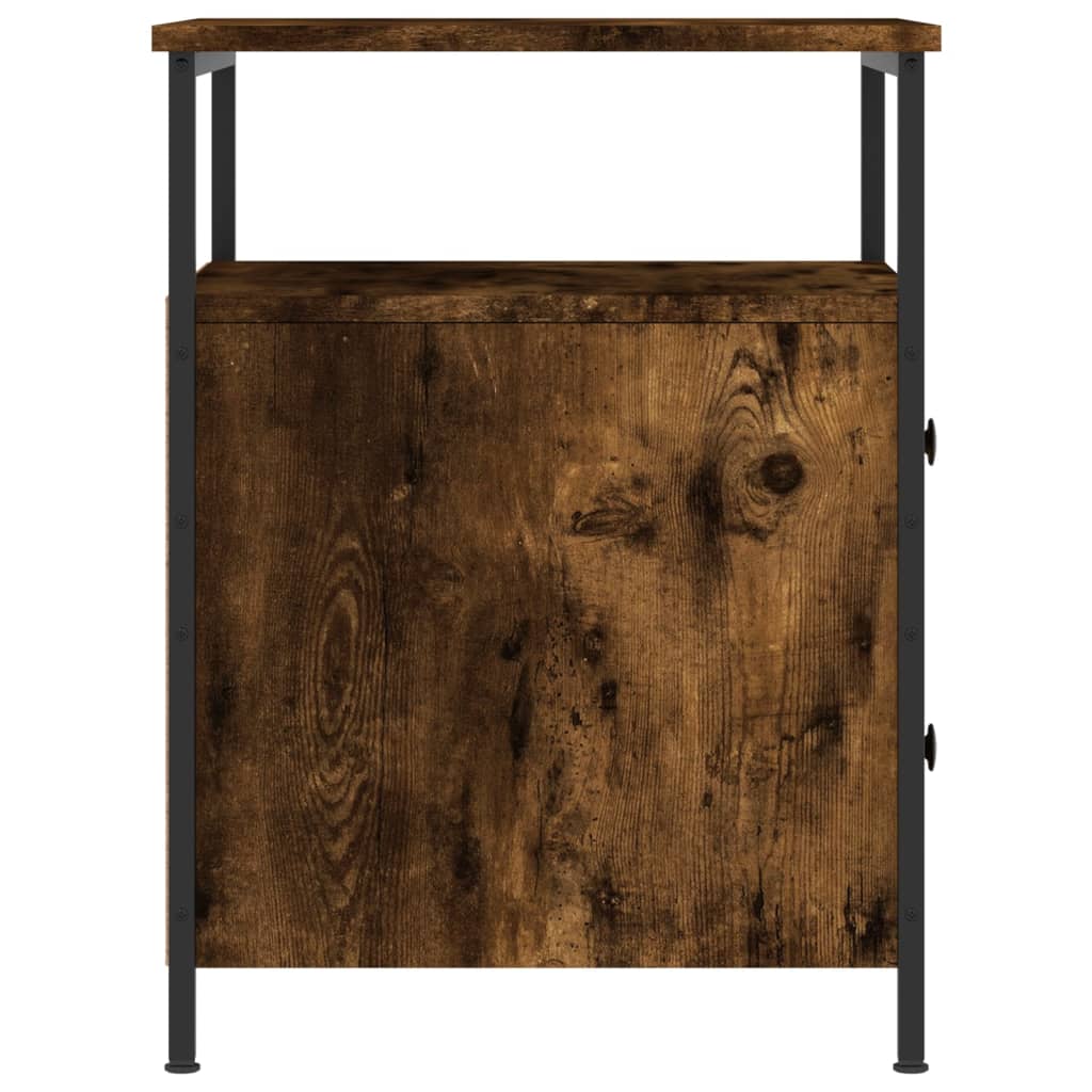 Table de chevet chêne fumé 44x45x60 cm bois d'ingénierie - XIOS