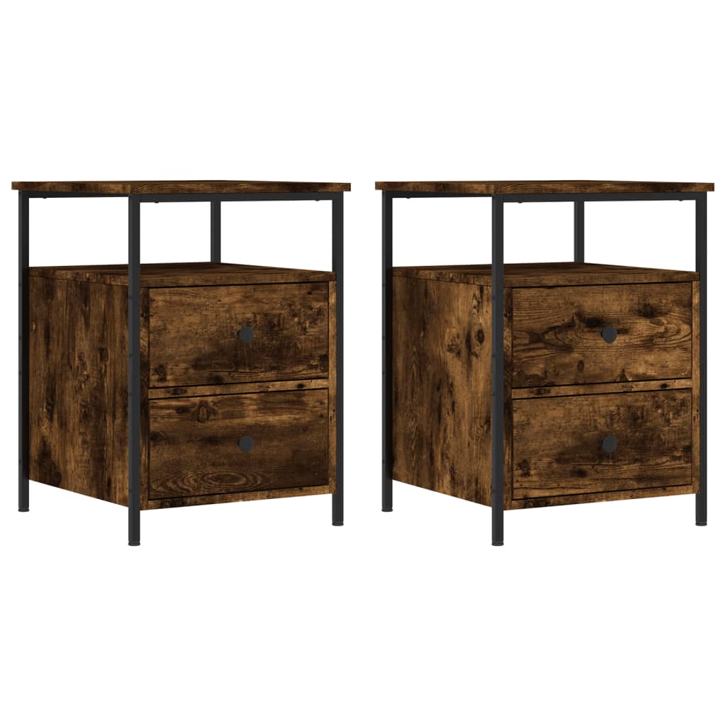 Tables de chevet 2 pcs chêne fumé 44x45x60 cm bois ingénierie - XIOS