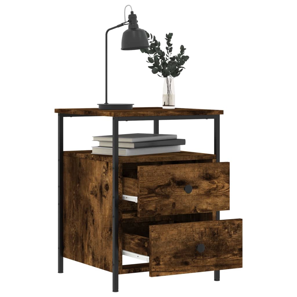 Tables de chevet 2 pcs chêne fumé 44x45x60 cm bois ingénierie - XIOS
