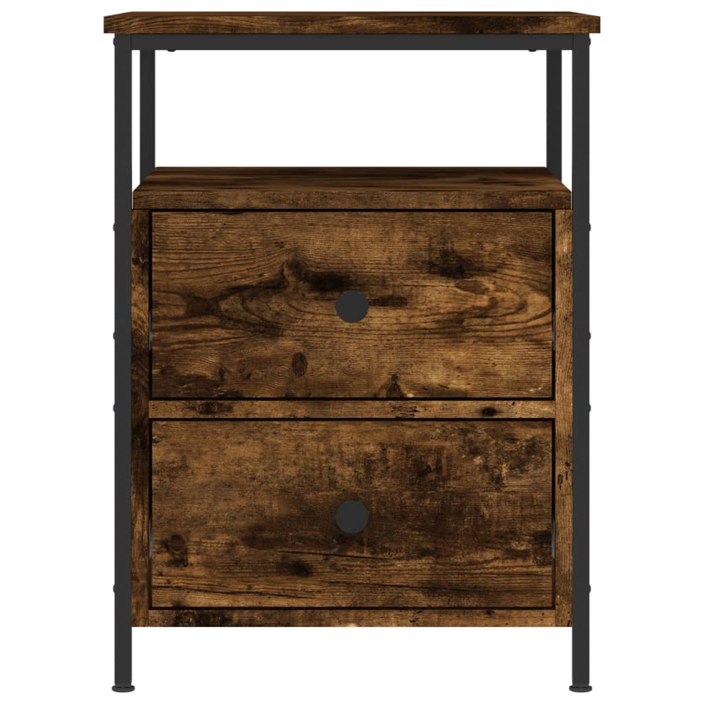 Tables de chevet 2 pcs chêne fumé 44x45x60 cm bois ingénierie - XIOS