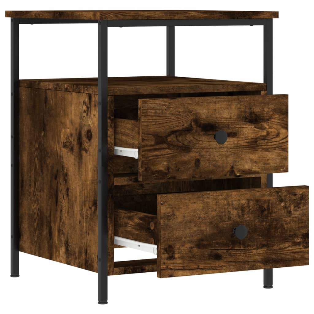 Tables de chevet 2 pcs chêne fumé 44x45x60 cm bois ingénierie - XIOS