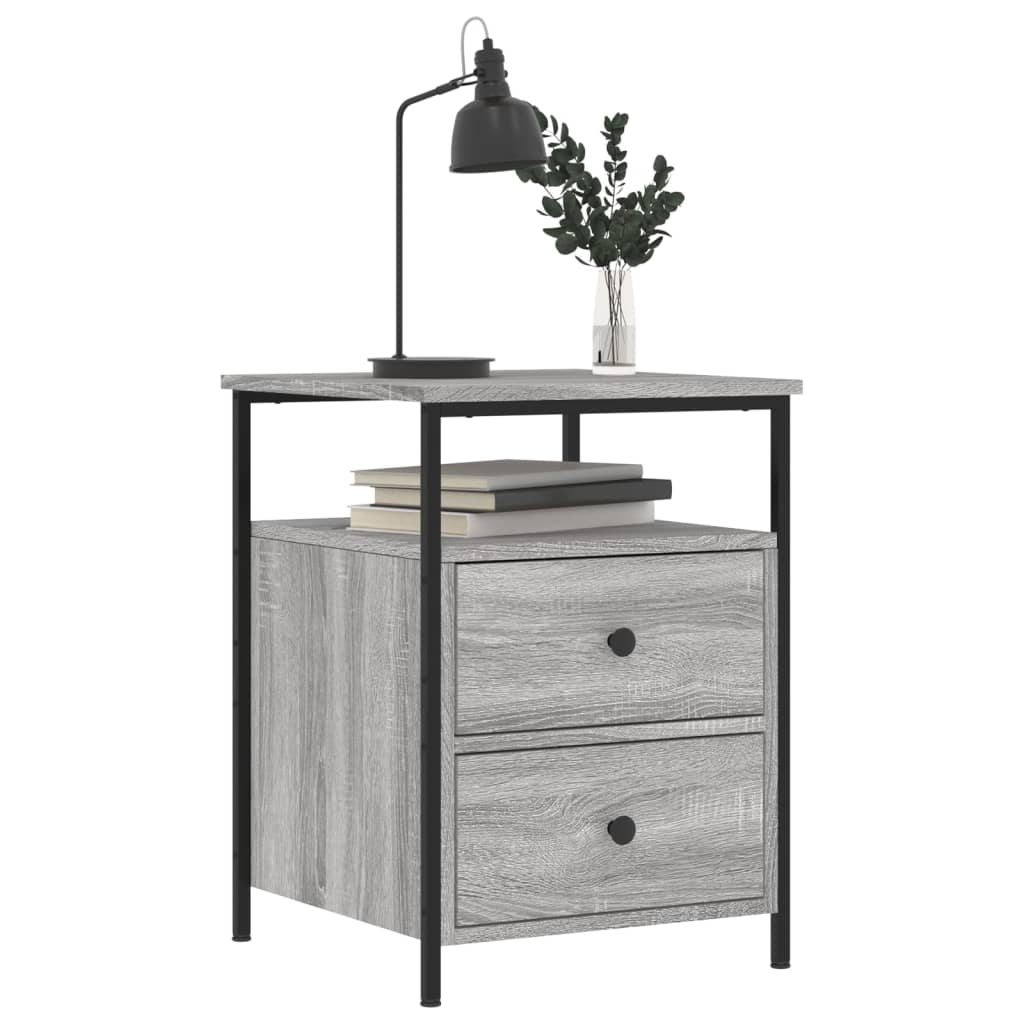 Table de chevet sonoma gris 44x45x60 cm bois d'ingénierie - XIOS