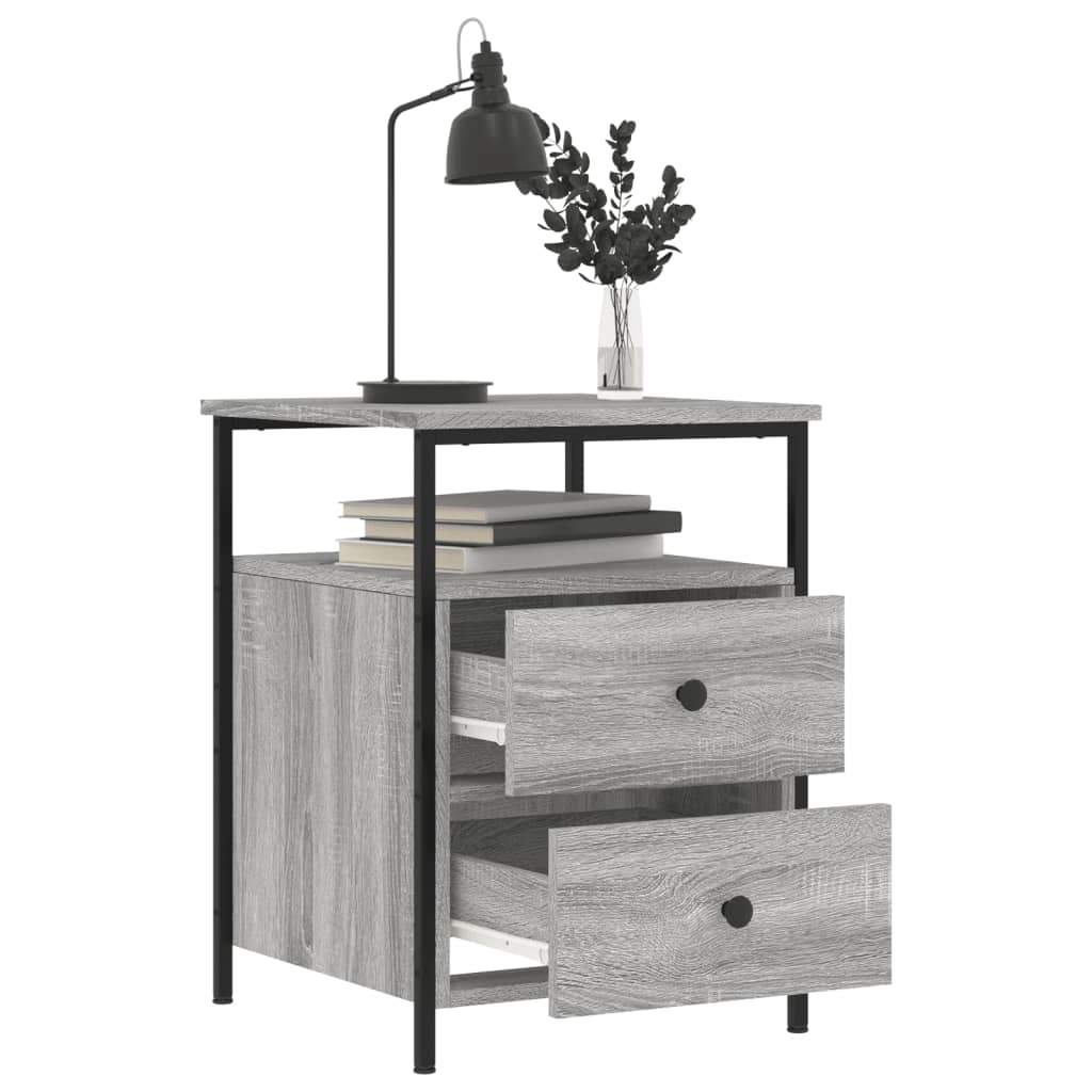 Table de chevet sonoma gris 44x45x60 cm bois d'ingénierie - XIOS