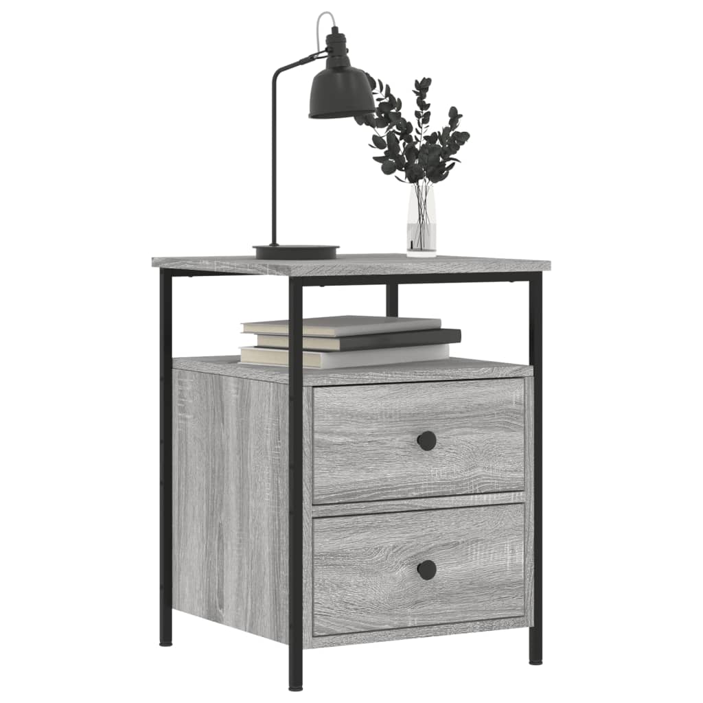 Tables de chevet 2 pcs sonoma gris 44x45x60cm bois d'ingénierie - XIOS
