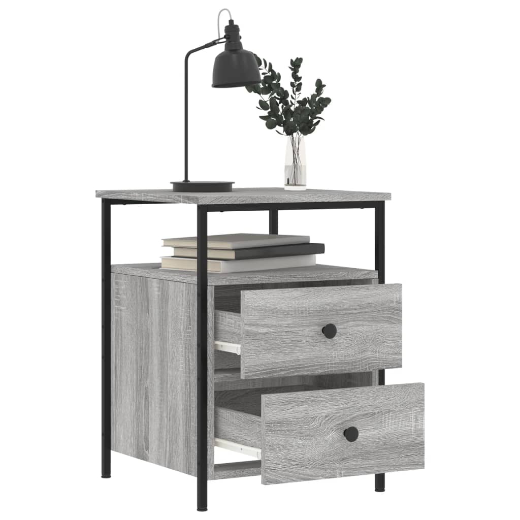 Tables de chevet 2 pcs sonoma gris 44x45x60cm bois d'ingénierie - XIOS
