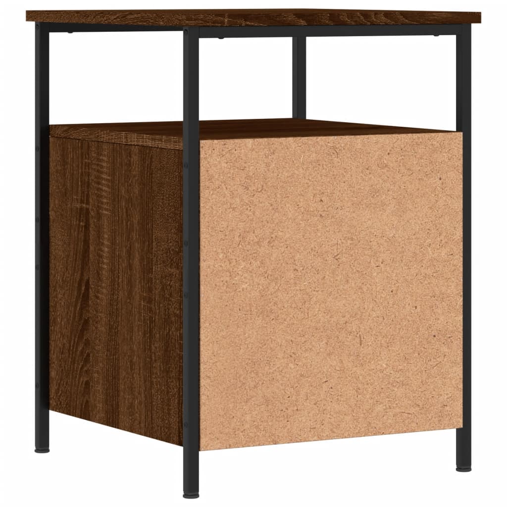 Table de chevet chêne marron 44x45x60 cm bois d'ingénierie - XIOS