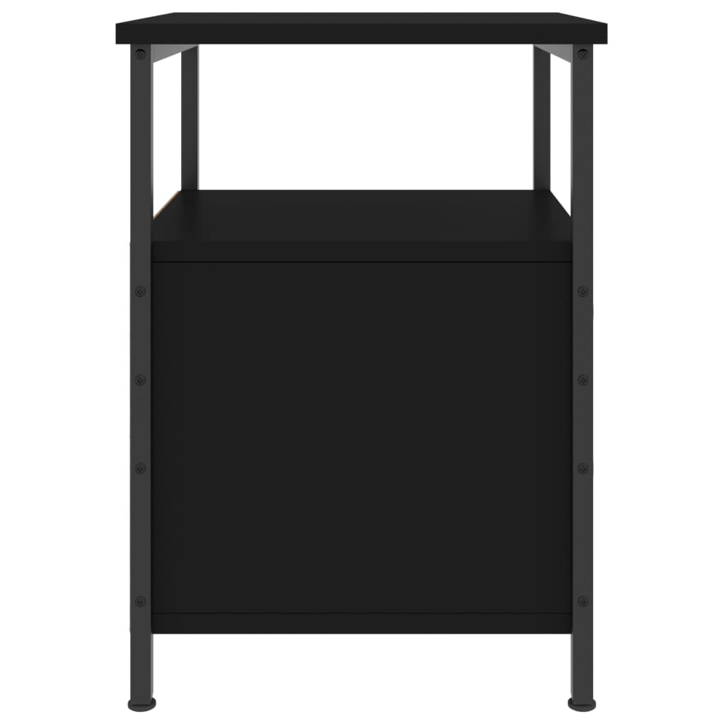 Table de chevet noir 34x35,5x50 cm bois d’ingénierie - XIOS