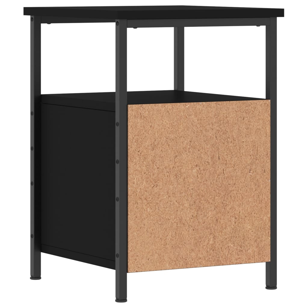Table de chevet noir 34x35,5x50 cm bois d’ingénierie - XIOS