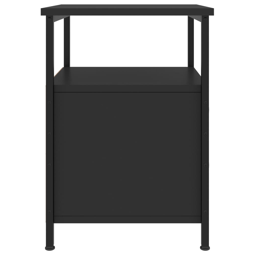 Tables de chevet 2 pcs noir 34x35,5x50 cm bois d'ingénierie - XIOS