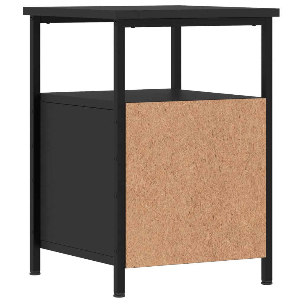 Tables de chevet 2 pcs noir 34x35,5x50 cm bois d'ingénierie - XIOS