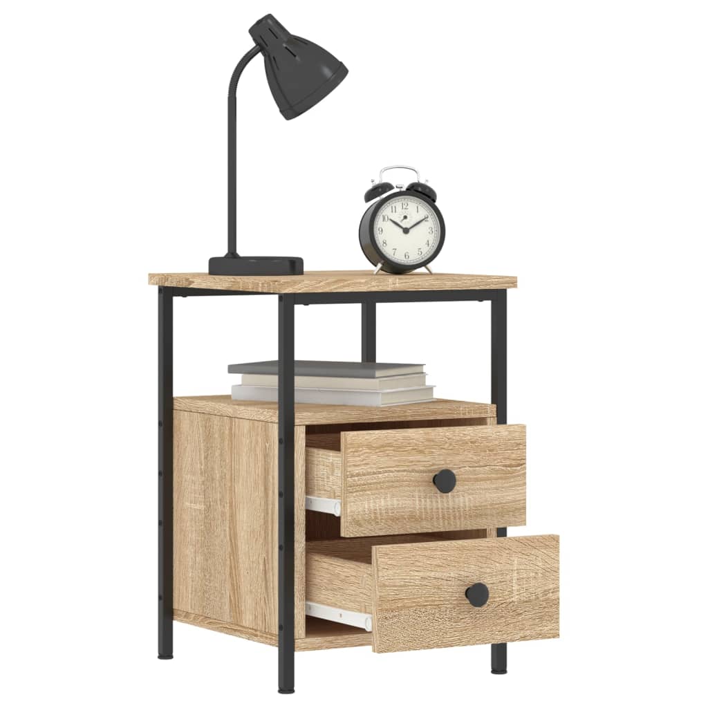 Table de chevet chêne sonoma 34x35,5x50 cm bois d'ingénierie - XIOS