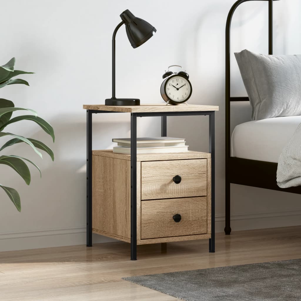 Table de chevet chêne sonoma 34x35,5x50 cm bois d'ingénierie - XIOS