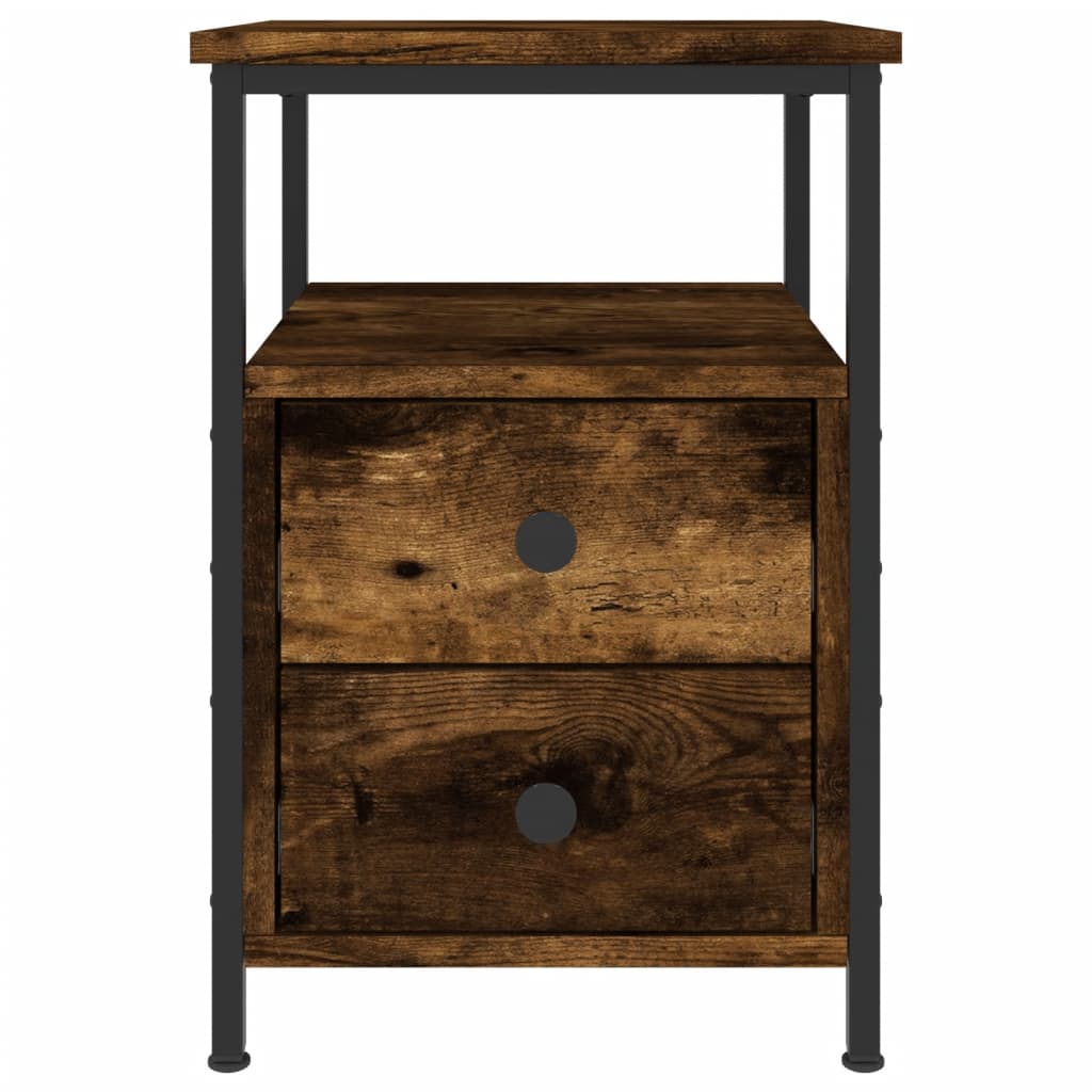 Tables de chevet 2 pcs chêne fumé 34x35,5x50 cm bois ingénierie - XIOS