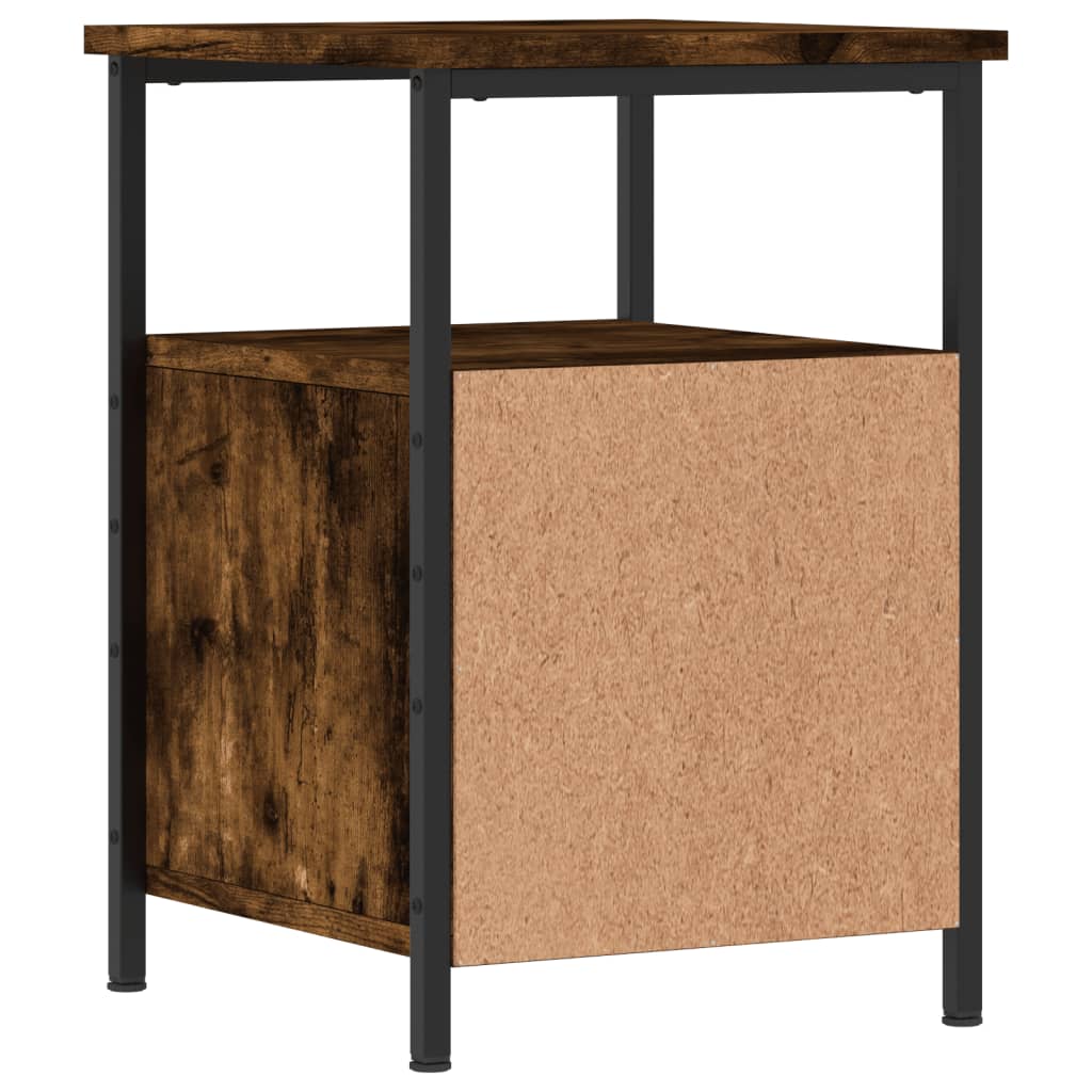Tables de chevet 2 pcs chêne fumé 34x35,5x50 cm bois ingénierie - XIOS
