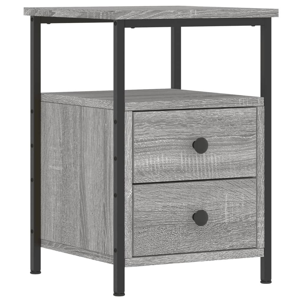 Table de chevet sonoma gris 34x35,5x50 cm bois d'ingénierie - XIOS