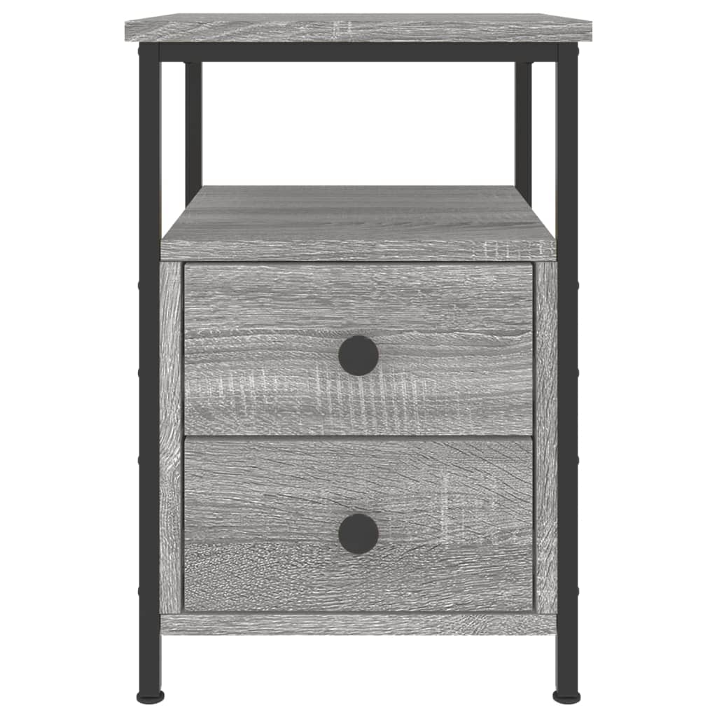 Table de chevet sonoma gris 34x35,5x50 cm bois d'ingénierie - XIOS