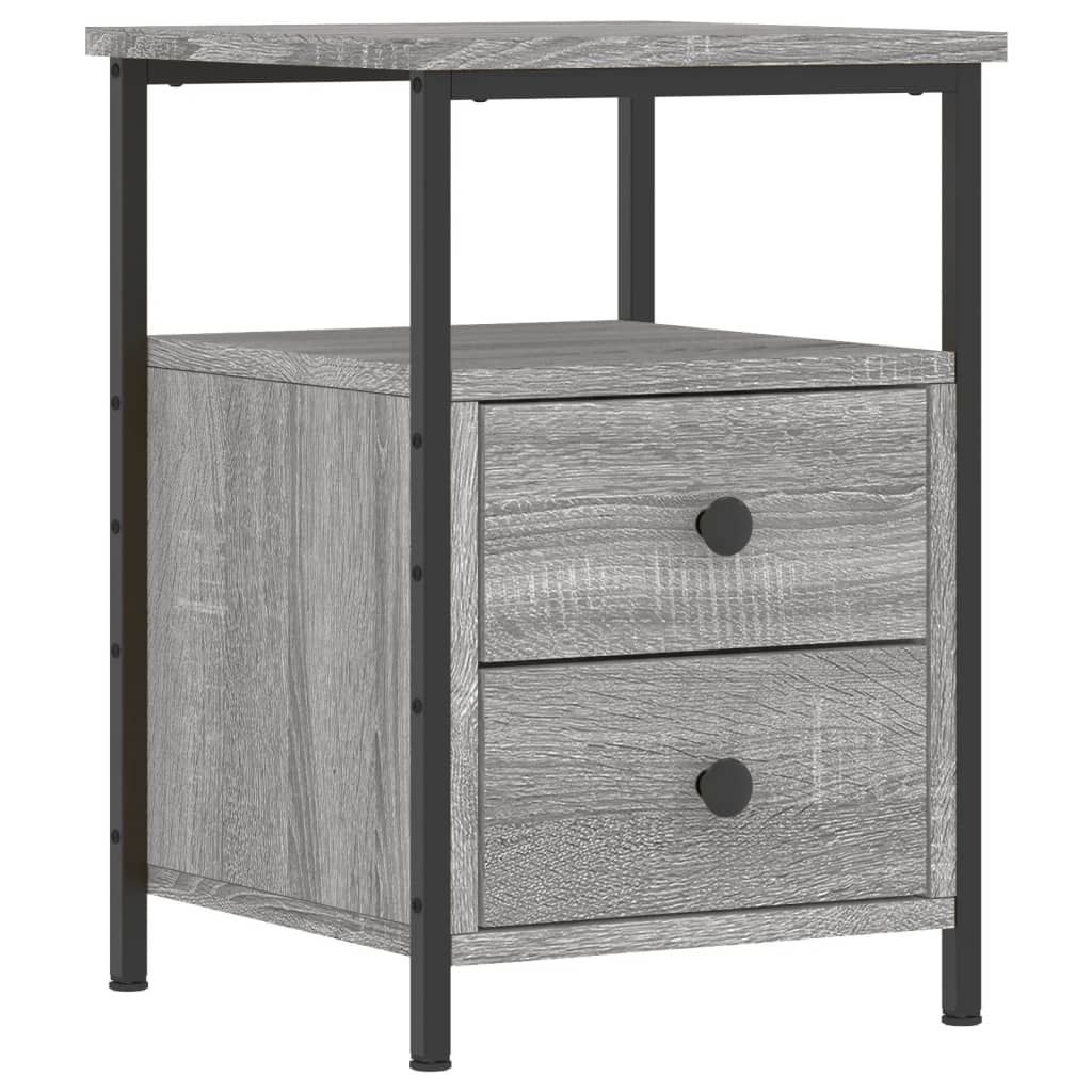 Tables de chevet 2 pcs sonoma gris 34x35,5x50cm bois ingénierie - XIOS