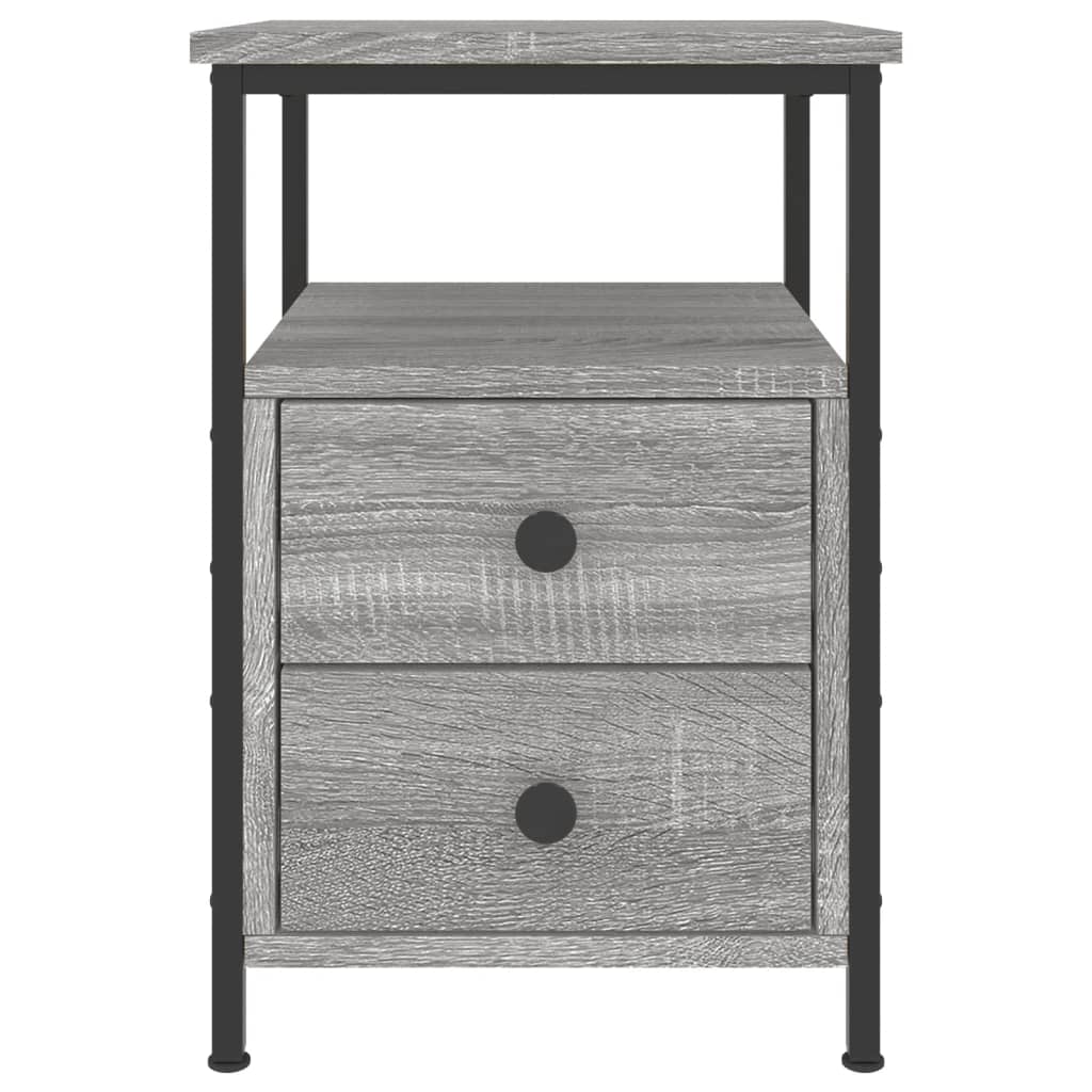 Tables de chevet 2 pcs sonoma gris 34x35,5x50cm bois ingénierie - XIOS