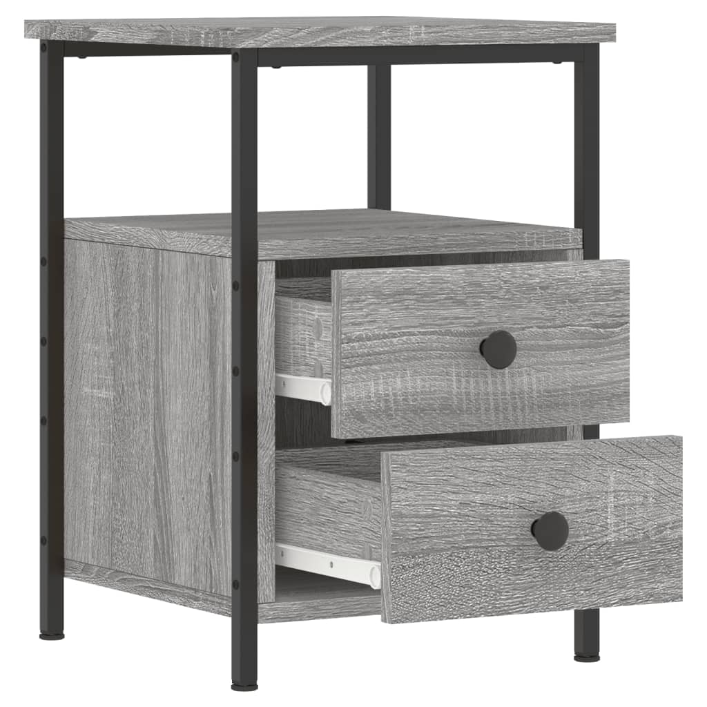 Tables de chevet 2 pcs sonoma gris 34x35,5x50cm bois ingénierie - XIOS