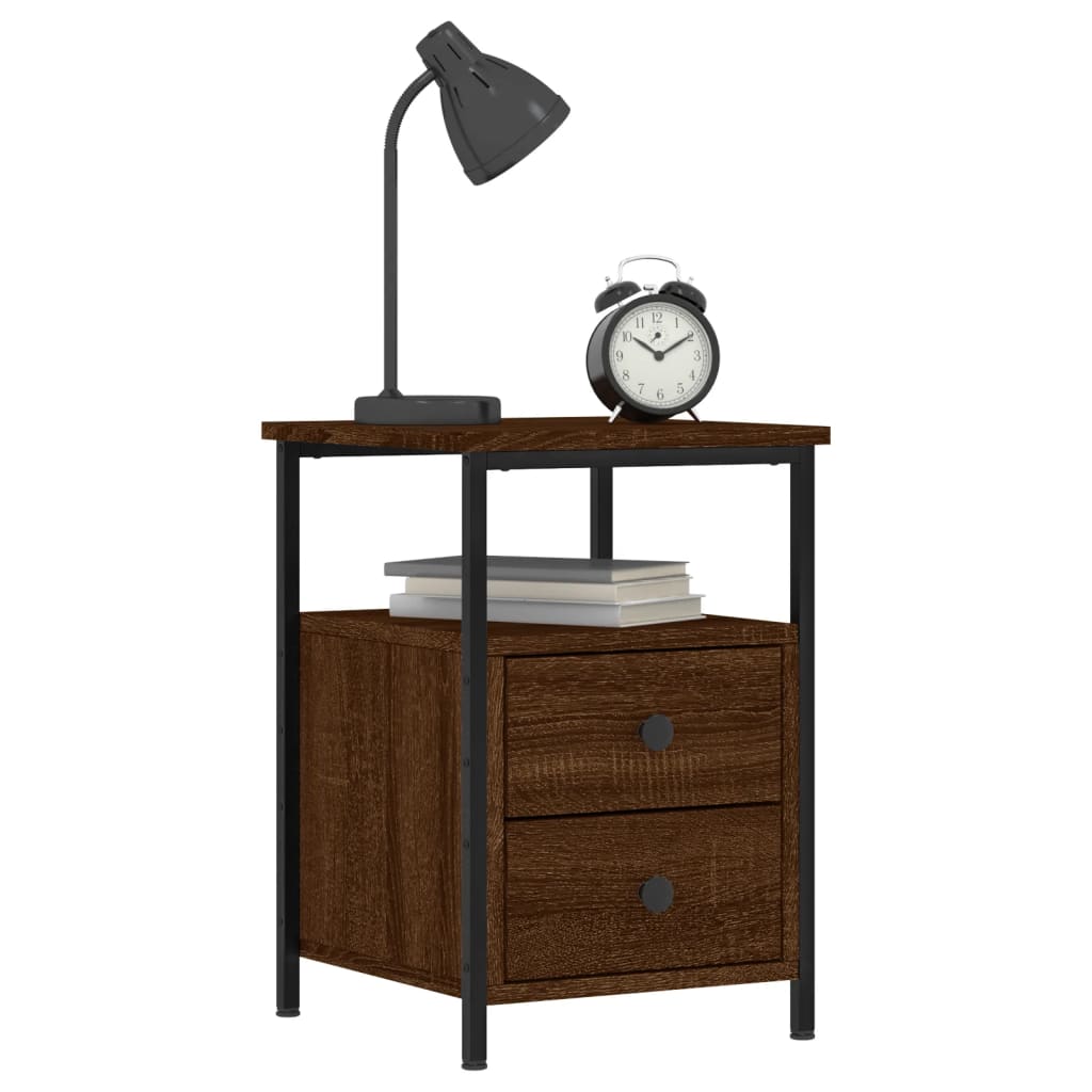 Tables de chevet 2pcs chêne marron 34x35,5x50cm bois ingénierie - XIOS